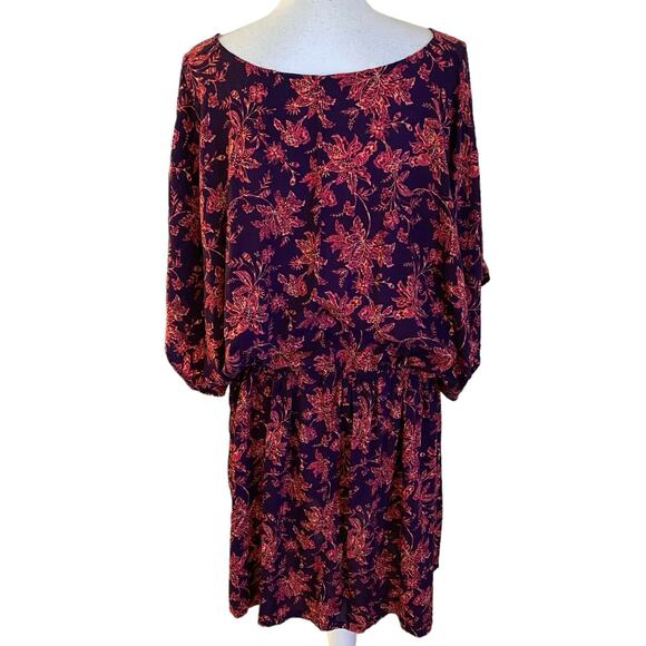 Lands End Size XL XXL Floral Print Swim Coverup Cover  Up Purple - Picture 2 of 7